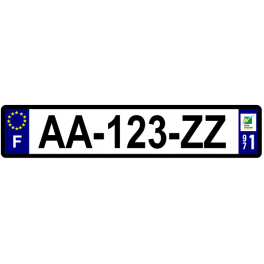 Plaque auto aluminium - 971